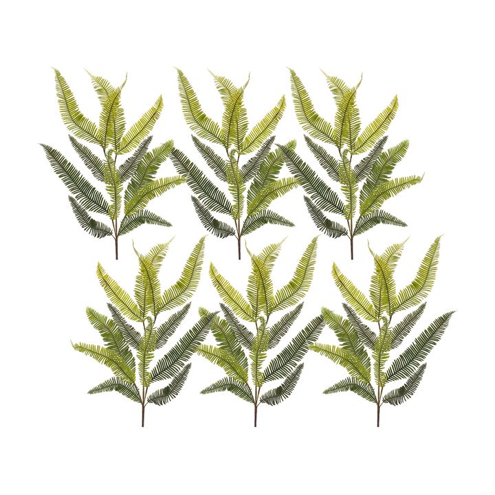 Variegated Fern Foliage Spray 39 Inches for Lush Home Décor and Floral Arrangements (Set of 6)