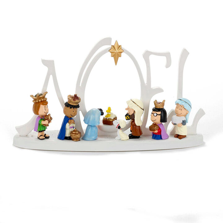 10" Peanuts© Battery-Operated LED Lighted Nativity Scene
