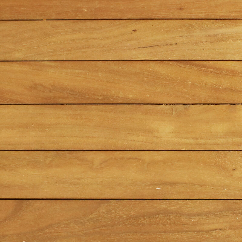 Sunnydaze 47.25 in Solid Teak Rectangular Patio Dining Table