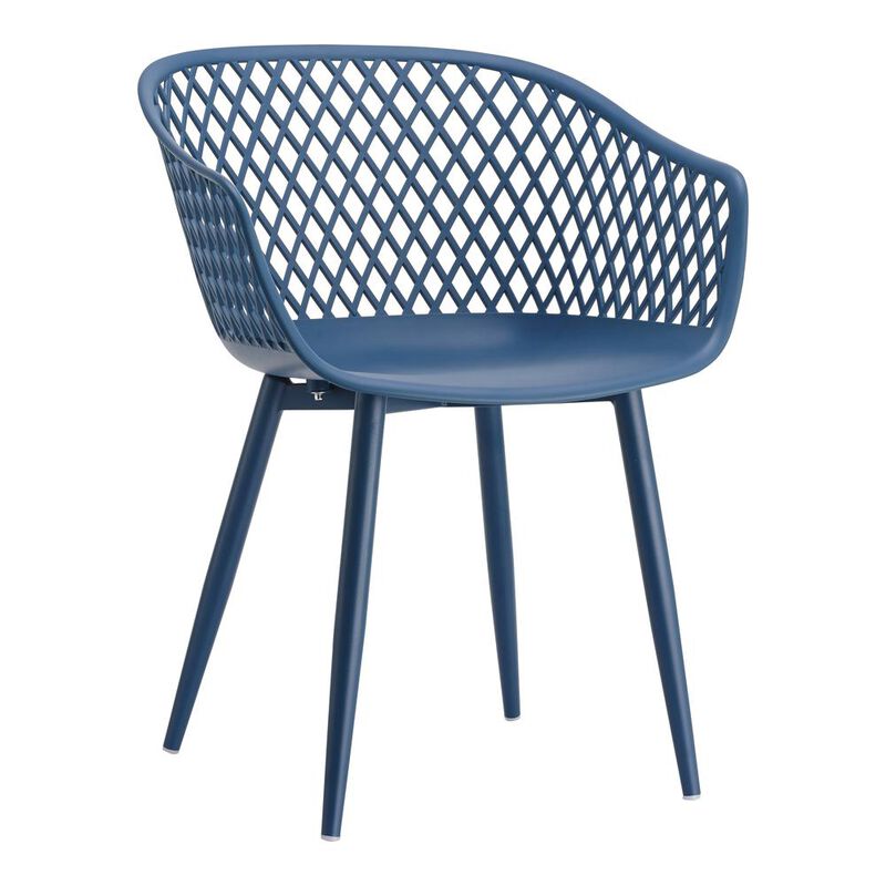Moe's Home Collection Piazza Outdoor Chair Blue-Set Of Two
