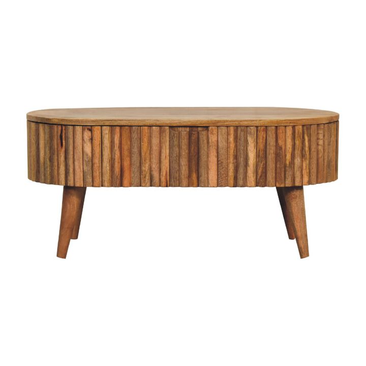 Mokka Solid Wood 1 Drawer  Coffee Table