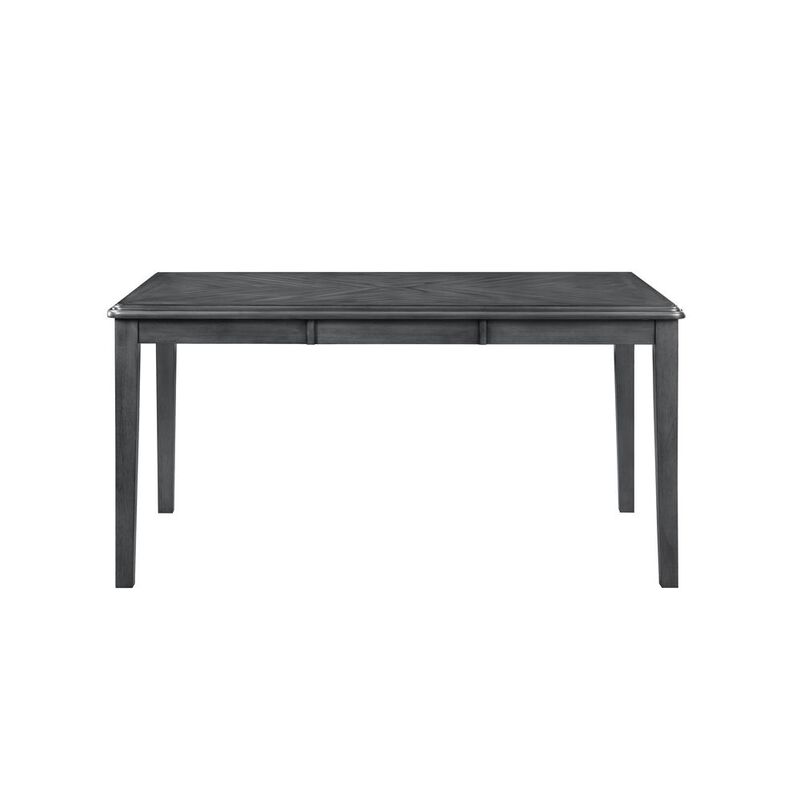 New Classic Furniture Gia 5-Piece 60 Wood Rectangle Dining Set with 4 Chairs in Gray