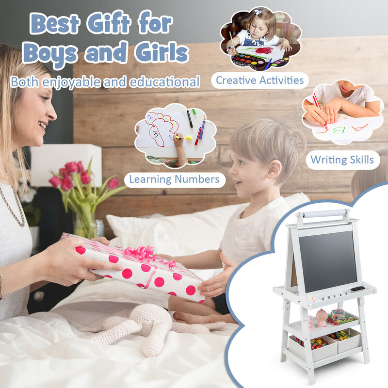 3-in-1 Double-Sided Storage Art Easel