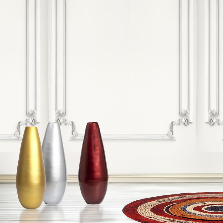 Set of 3 Bamboo Tall Floor Vase