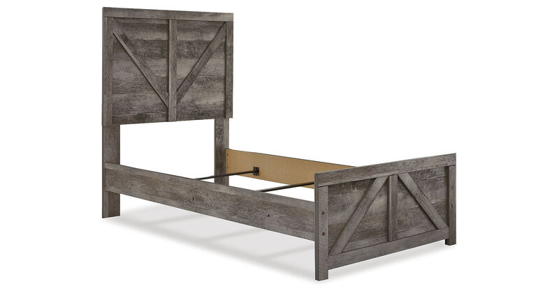 Twin Crossbuck Panel Bed