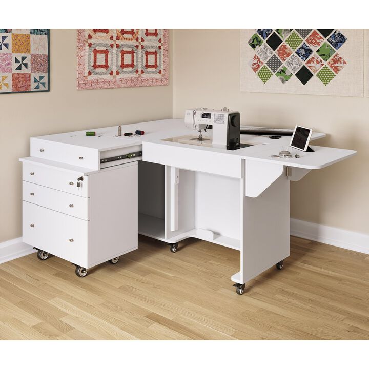 Kangaroo & Joey Sewing Cabinet (Ash White)