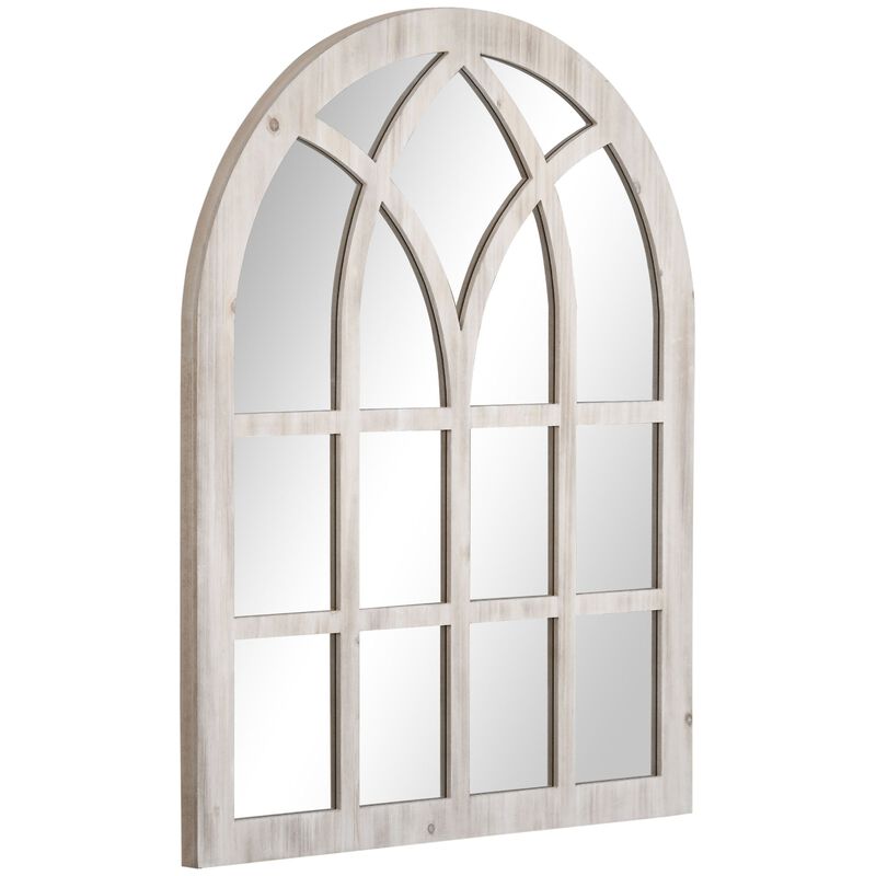 Natural Frame Decor: 41x31.5" Rustic Arch Window Wall Mirror