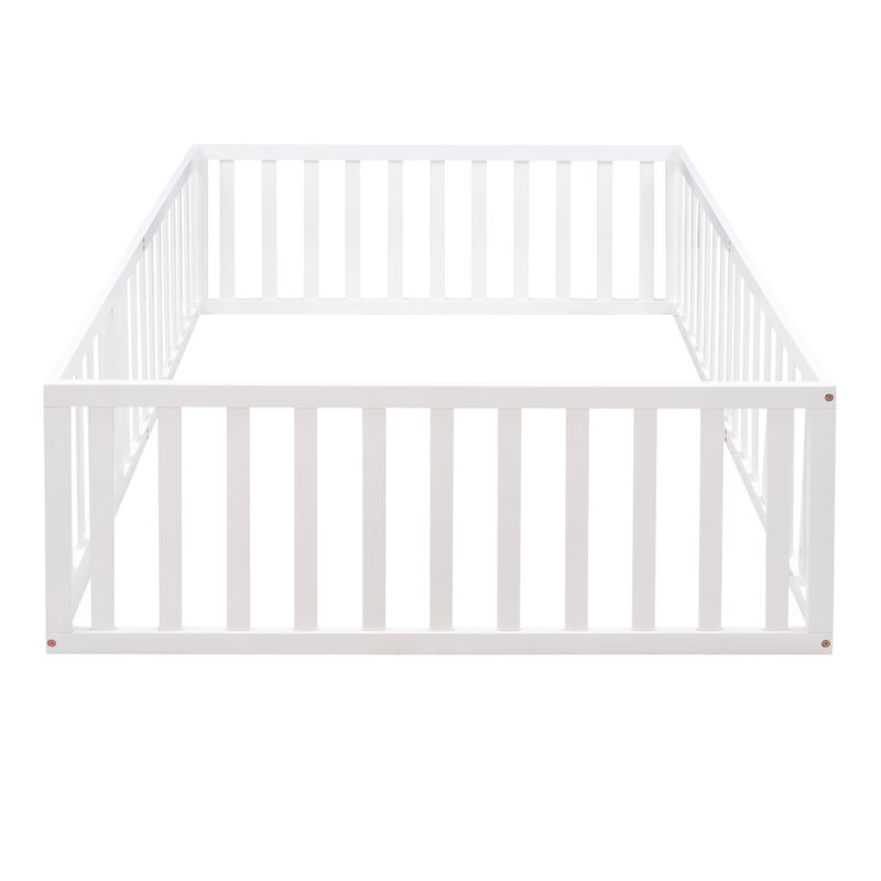Merax Wood  Daybed Frame with Fence