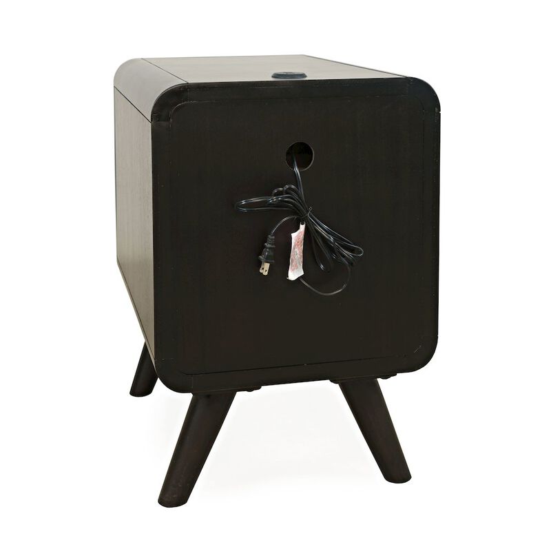 Jofran Marlowe Mid-Century Modern USB Charging Curved Chairside End Table