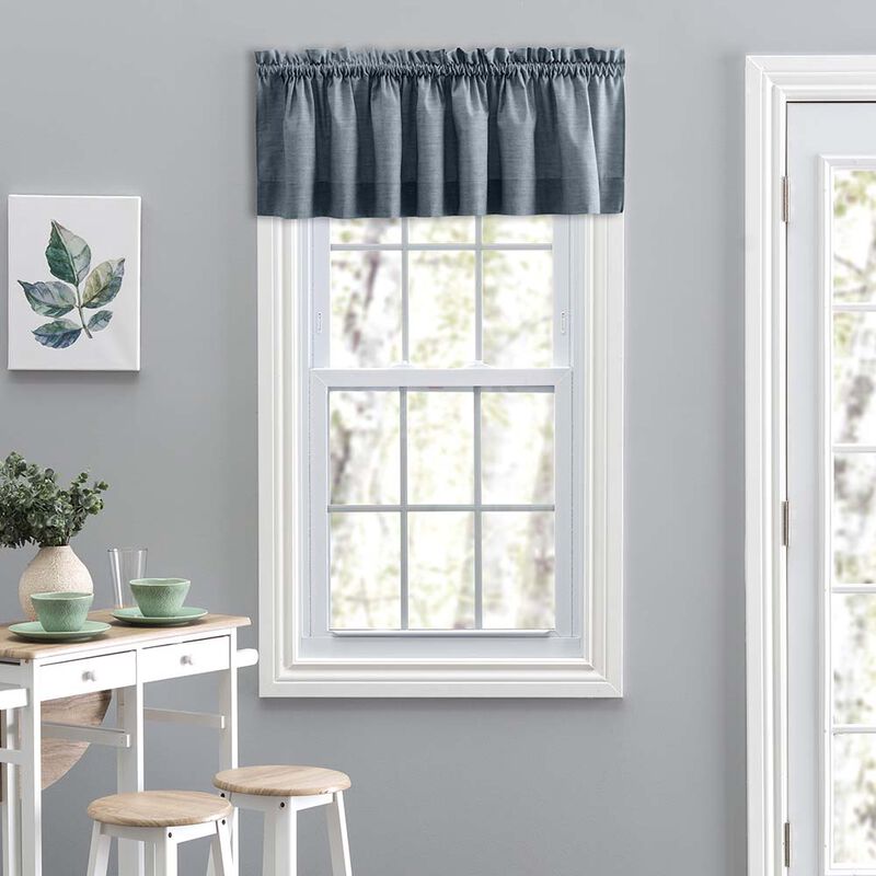 Ellis Curtain Lisa Solid Color Poly Cotton Duck Fabric Tailored Valance 58" x 15"