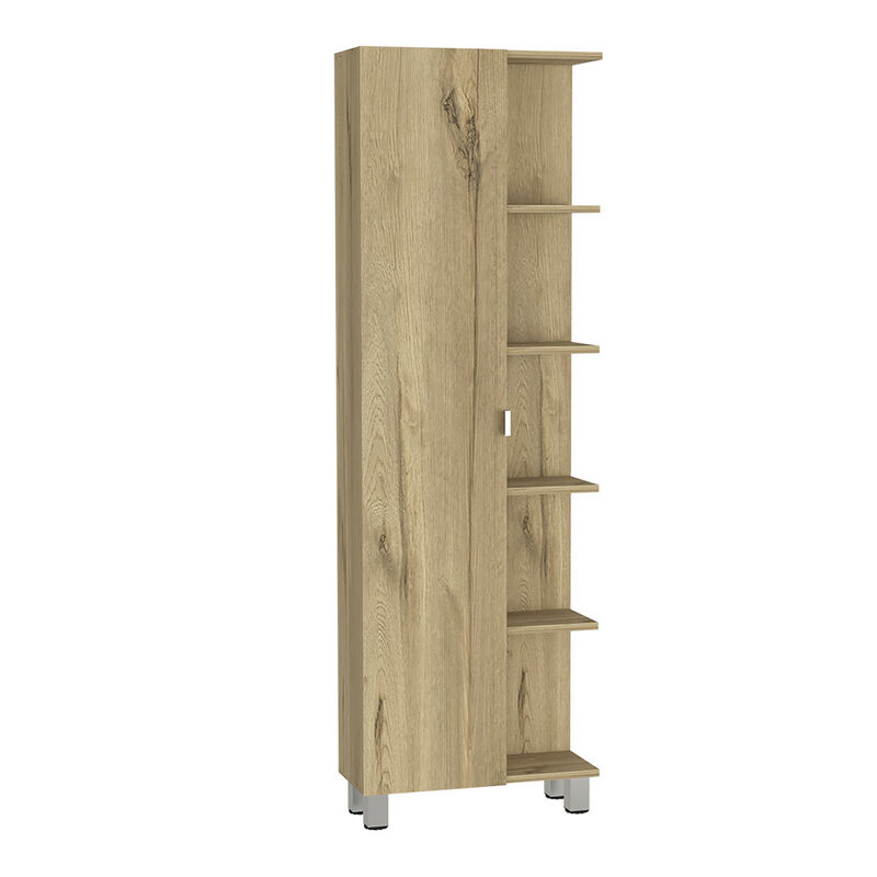Corner Cabinet Womppi, Bathroom, Light Oak