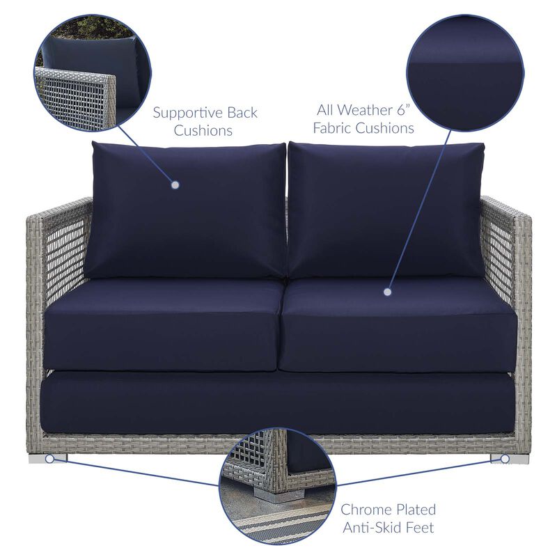 Modway - Aura Outdoor Patio Wicker Rattan Loveseat
