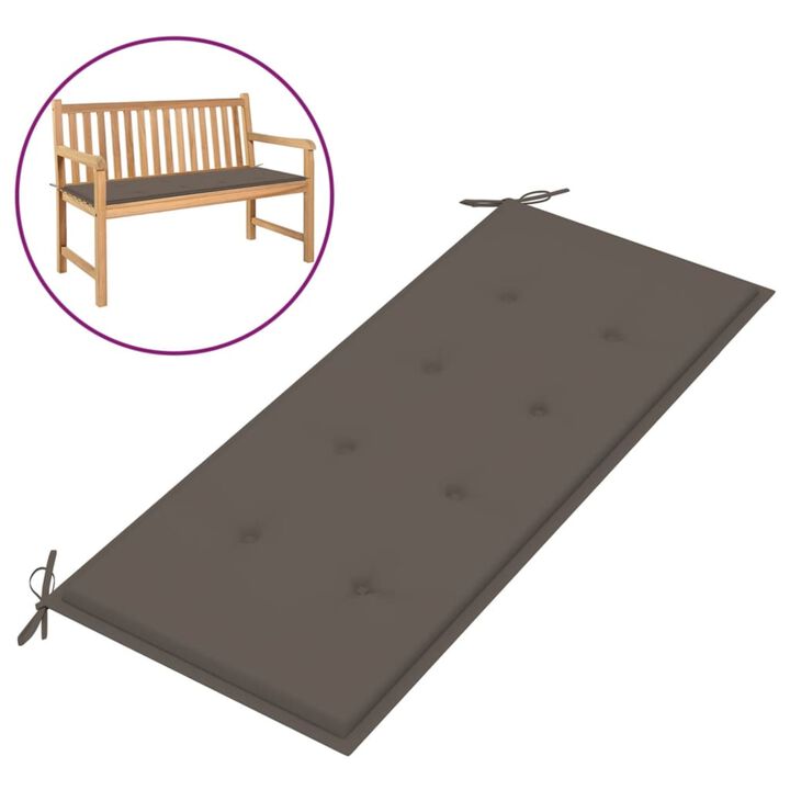 vidaXL Garden Bench Cushion Taupe 47.2"x19.7"x1.6"