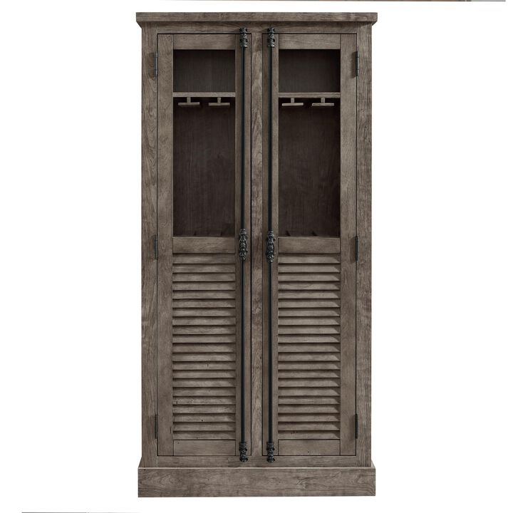 Sienna Park Beverage Cabinet, Weathered Oak