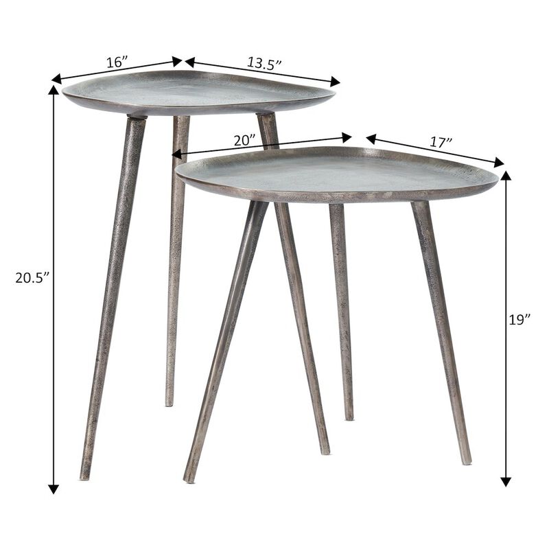 Convenience Concepts Bali Metal Nesting End Tables