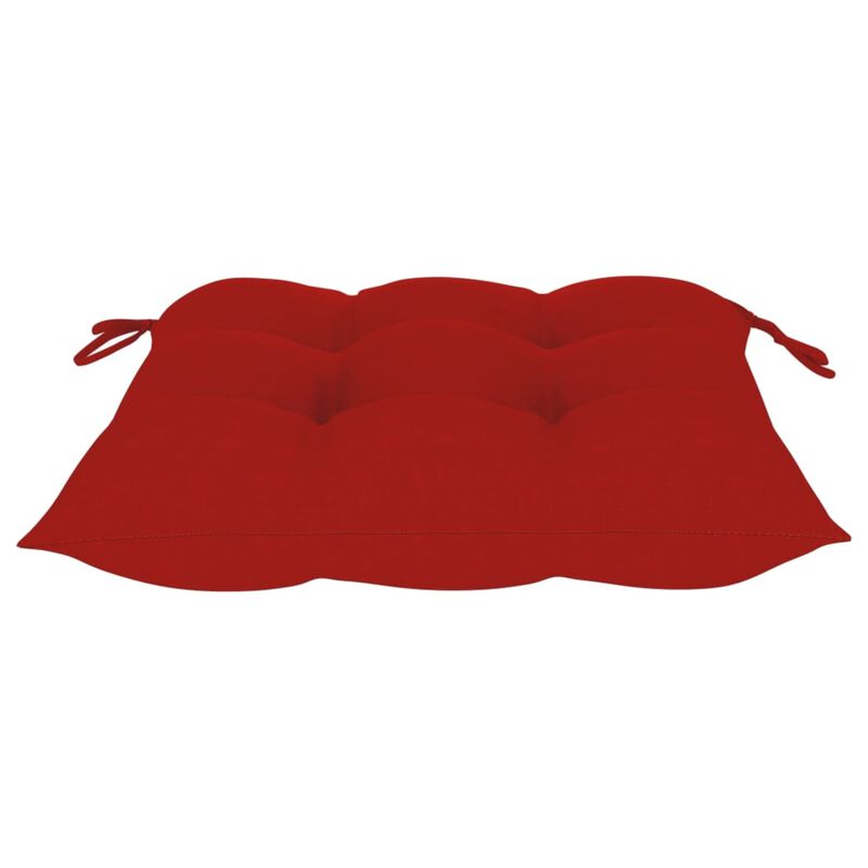 vidaXL Chair Cushions 6 pcs Red 19.7"x19.7"x2.8" Fabric