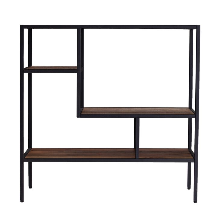 SEI Furniture Mathry Bookcase Bookshelf, Natural, Cream