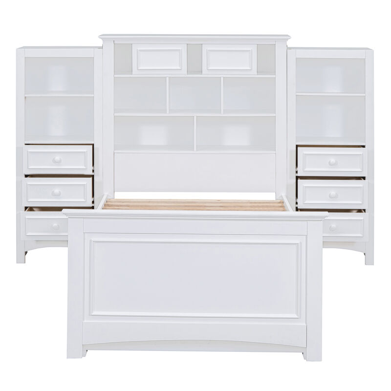 Merax Platform Bed with Storage Headboard