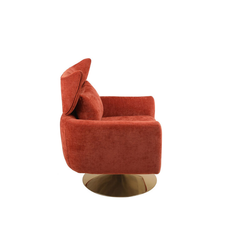 Classic Mid-Century 360-Degree Swivel Accent Chair, Linen