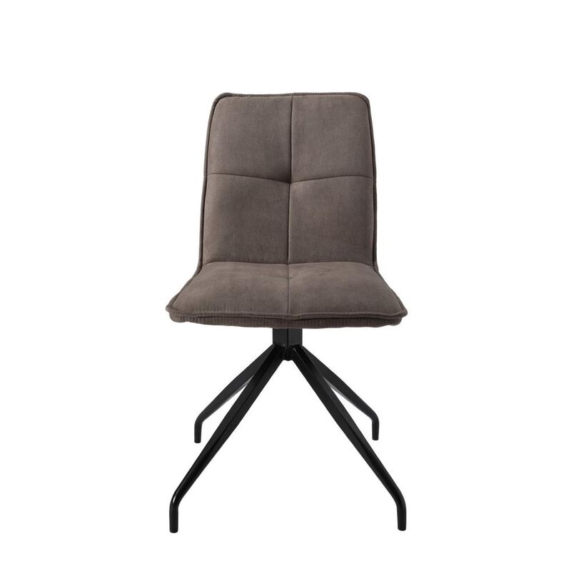 Dining Chair With Fabric Seat, Set Of 2