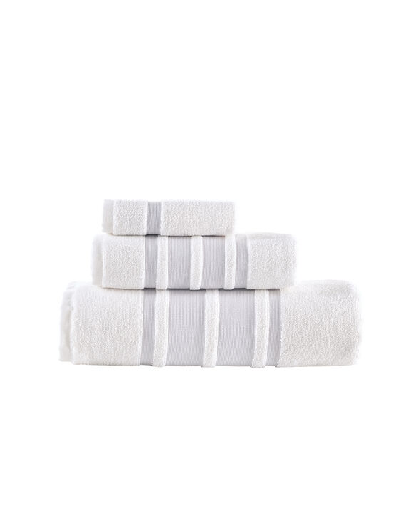 Brooks Brothers Contrast Border 3 pcs Towel Set
