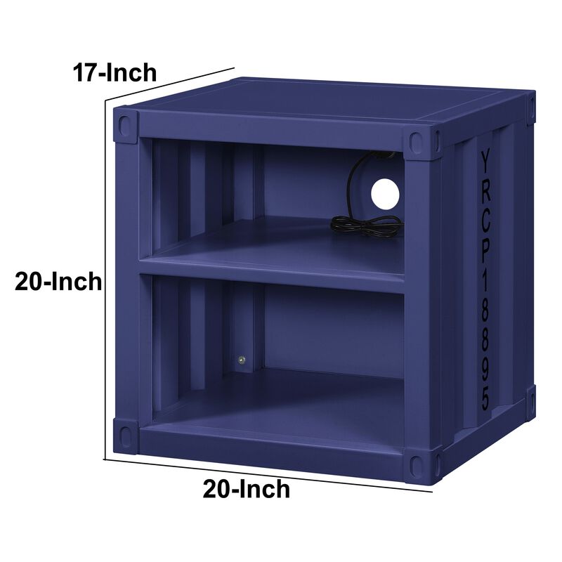 ACME Cargo Nightstand w/USB, Blue