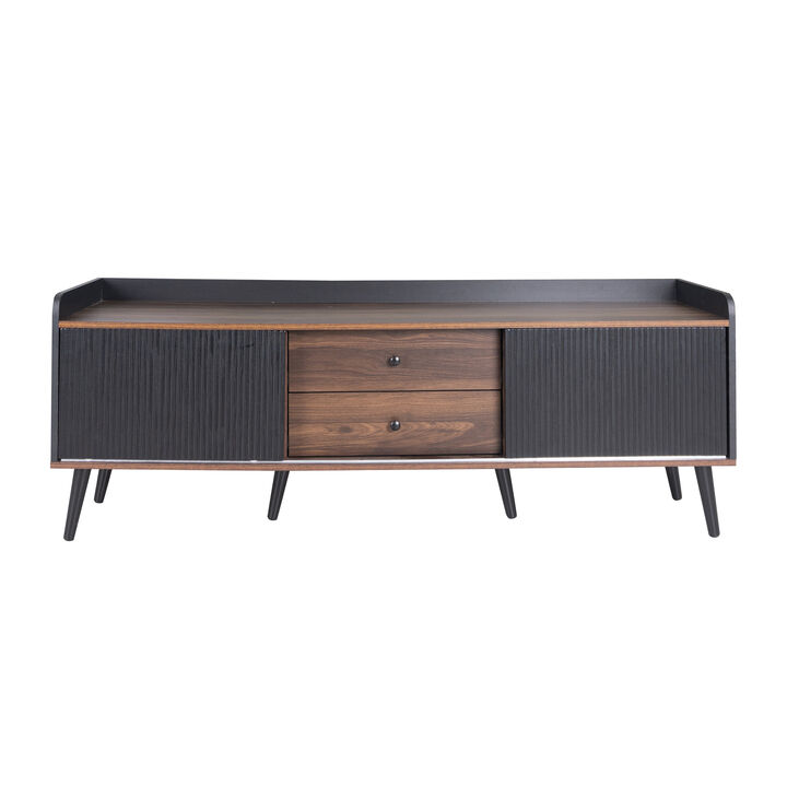 Merax Mid Century TV Stand with 2 Drawers