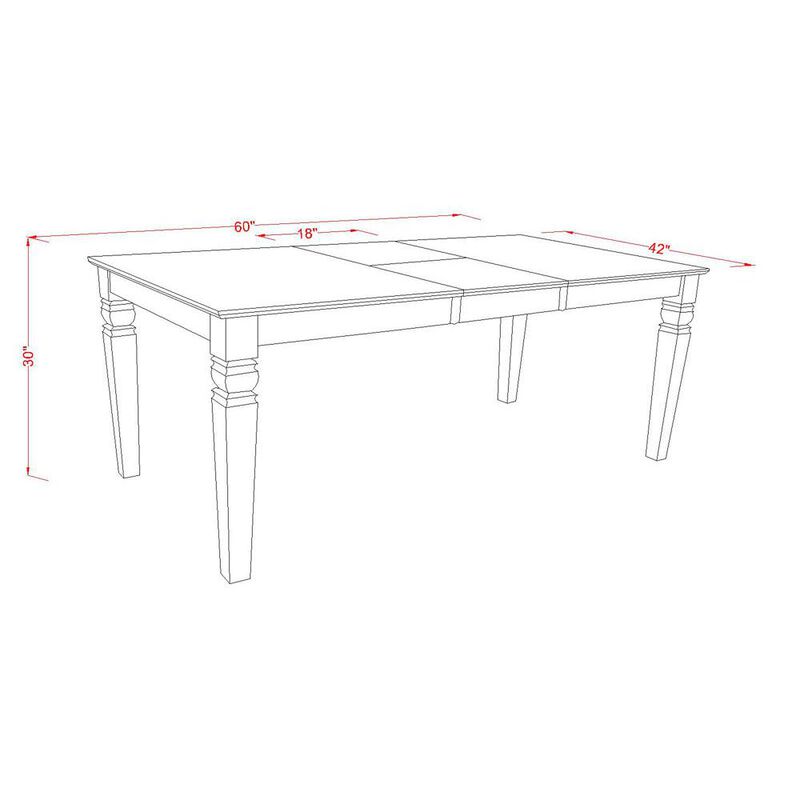 East West Furniture Dining Room Set Black & Cherry, WEST5-BCH-W