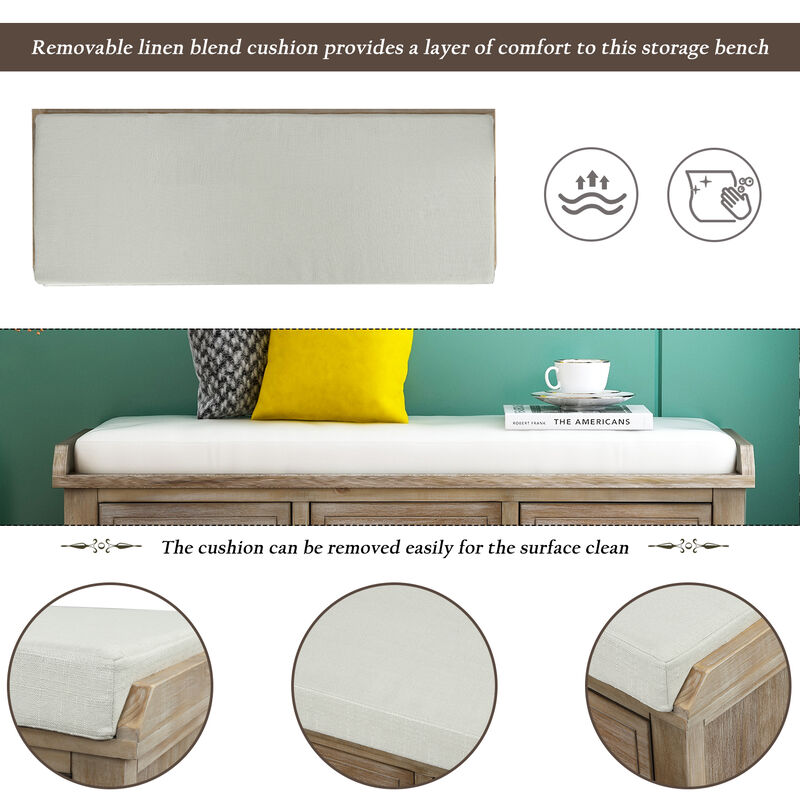 Merax Rustic Storage Bench