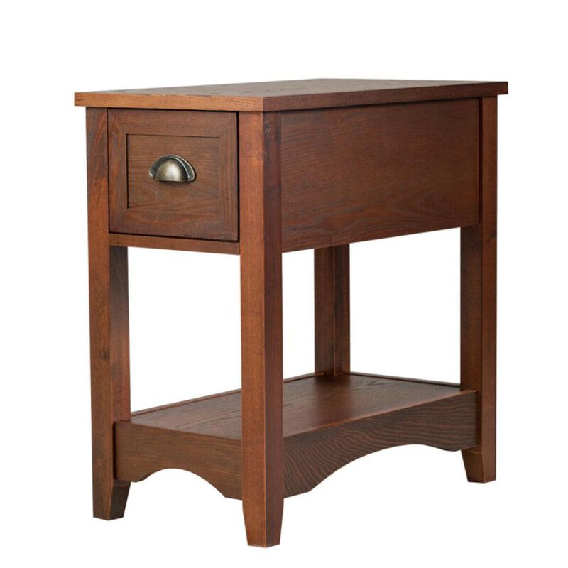 Hivvago Contemporary Chair Side End Table Compact Table with Drawer Nightstand