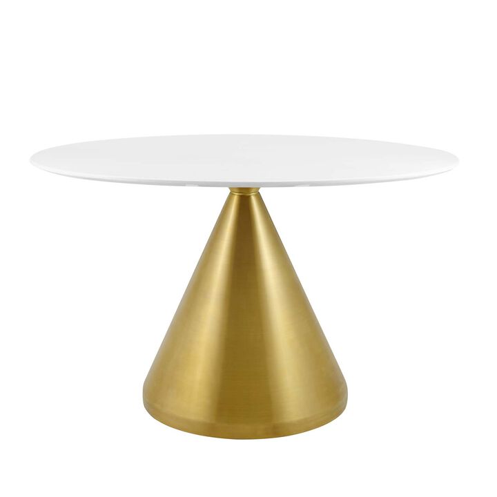 Modway - Tupelo 48" Oval Dining Table Gold White