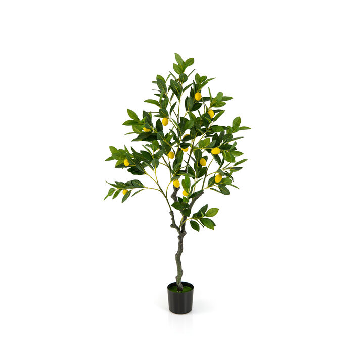 Tall Artificial Lemon Tree with Realistic Fruits – Lifelike Fake Lemon Plant for Home Decor