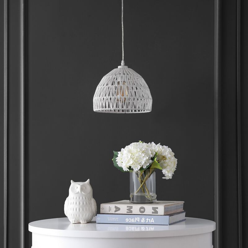 Campana 1-Light Bohemian Modern Woven Rope/Iron LED Pendant