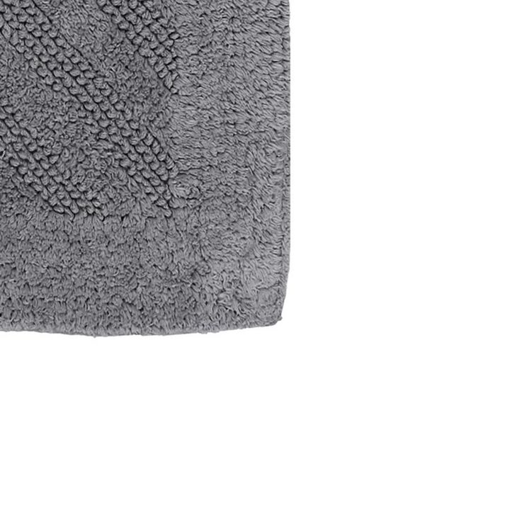 Knightsbridge Shooting Star 220 GSF Reversible Bath Rug 24 x 40 - Silver