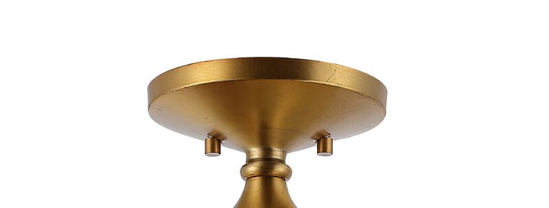 Marfa Glass/Iron Farmhouse Modern LED Flush Mount