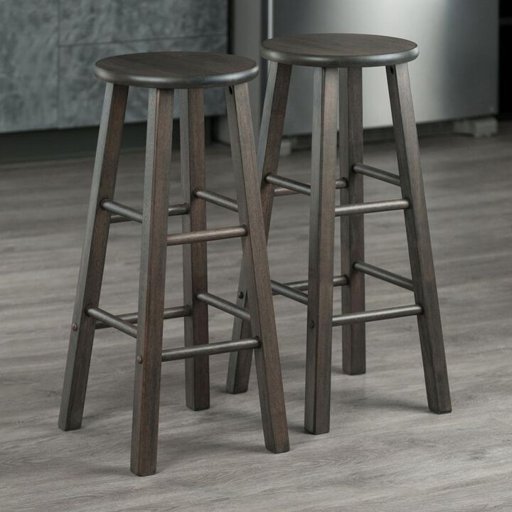 Element Counter Stools, 2-Pc Set, Oyster Gray