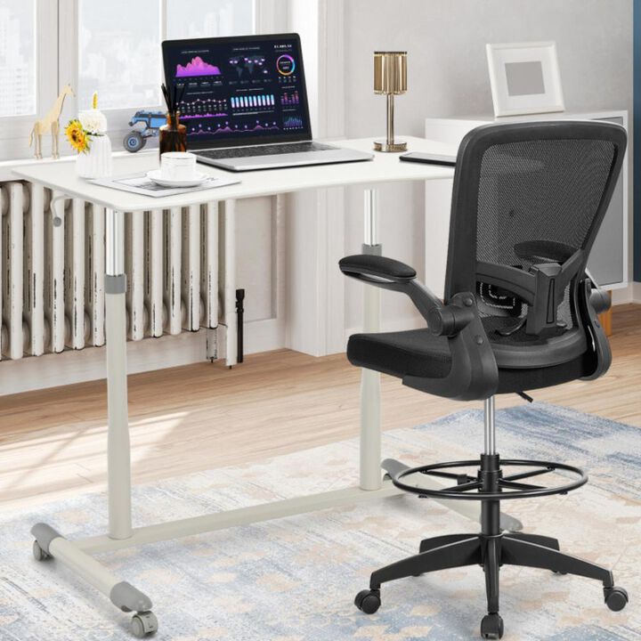 Hivvago Height Adjustable Computer Desk Sit to Stand Rolling Notebook Table