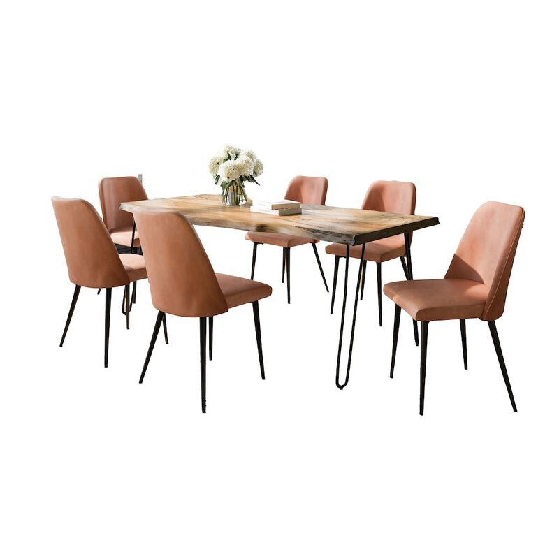 Jofran Nature's Edge Seven Piece Solid Acacia Dining Set