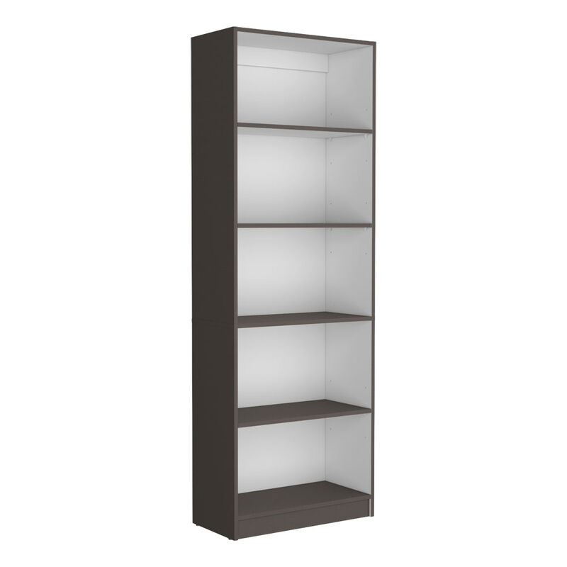 Bookcase 4-Shelves Benzoni, Office, Matt Gray / White