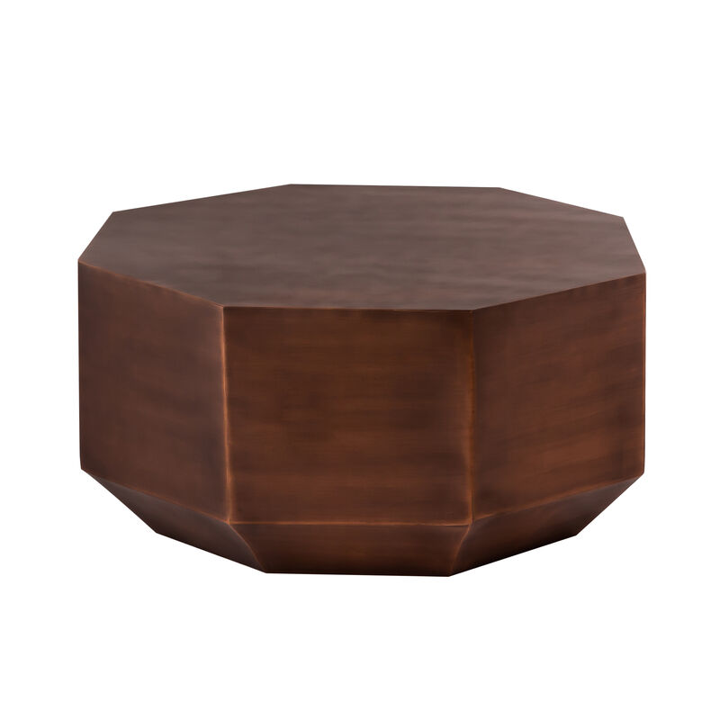 Pasargad Home Byzantine Dorian Copper Finish Cofeetable