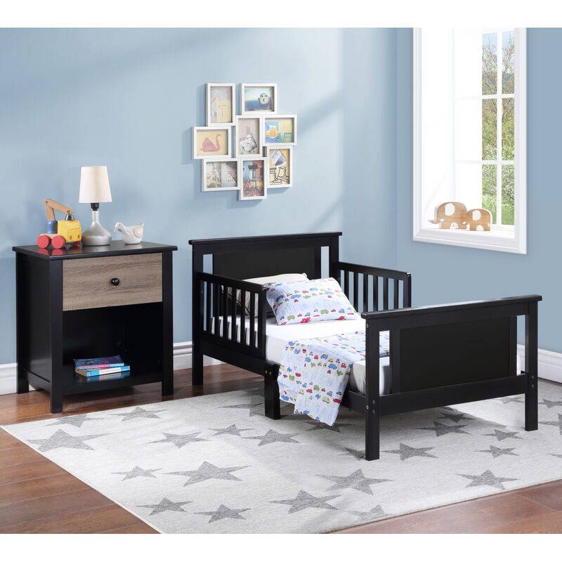 Connelly Reversible Panel Toddler Bed Vintage Walnut