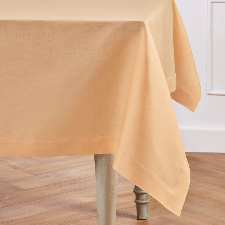 Solino Home 100% Pure Linen Table Runner | Classic Hemstitch for Thanksgiving, Christmas