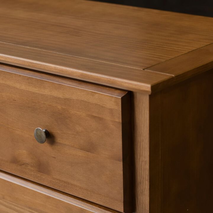 Farmhouse Solid Pine Wood 6-Drawer Dresser – Rustic Bedroom Storage Cabinet