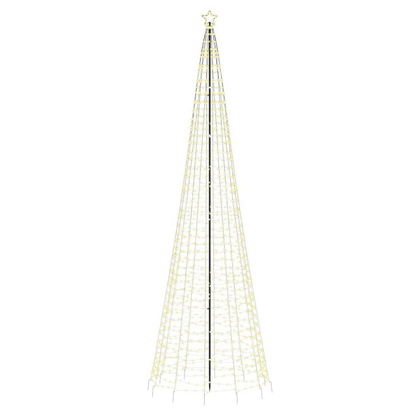 Outdoor Christmas Tree Light Decoration, 1554 Warm White LEDs, 16ft - Benzara