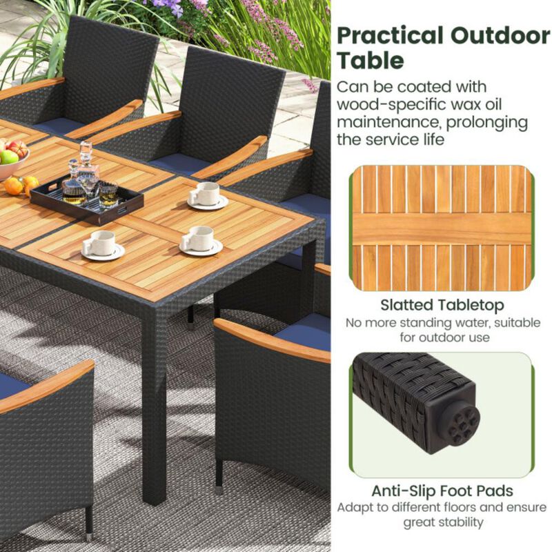 9-Piece Outdoor Dining Set with Tabletop for Garden & Patio Dining