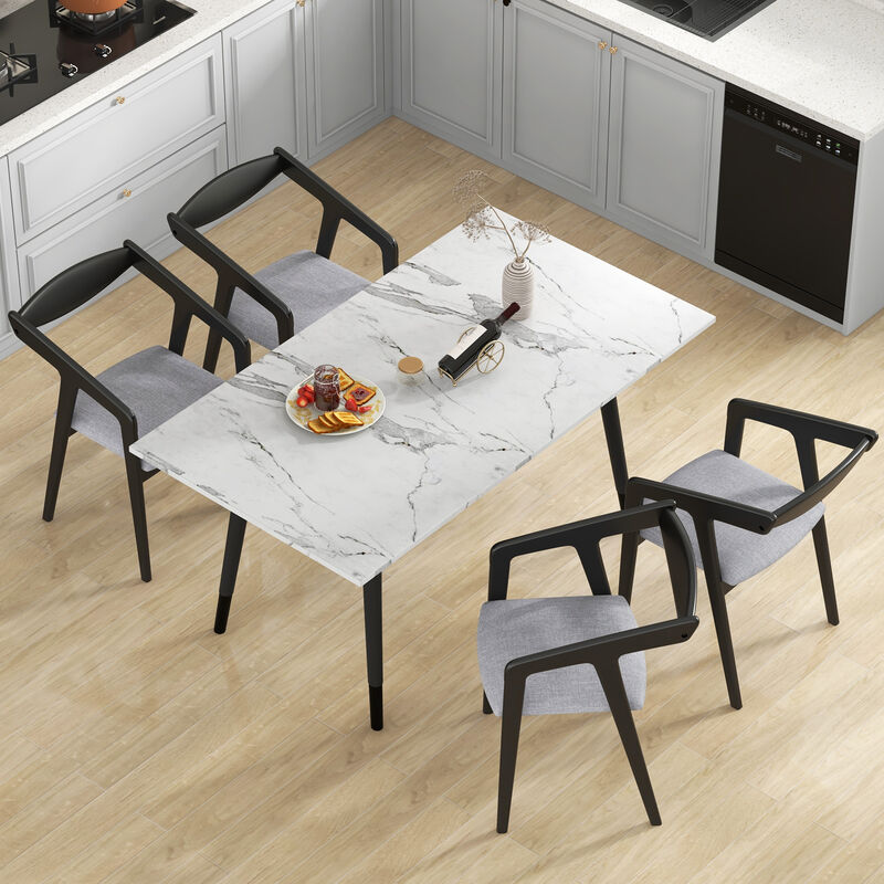 Dining Chair Set of 2 with Armrests and Padded Cushion for Comfortable Dining Room Seating