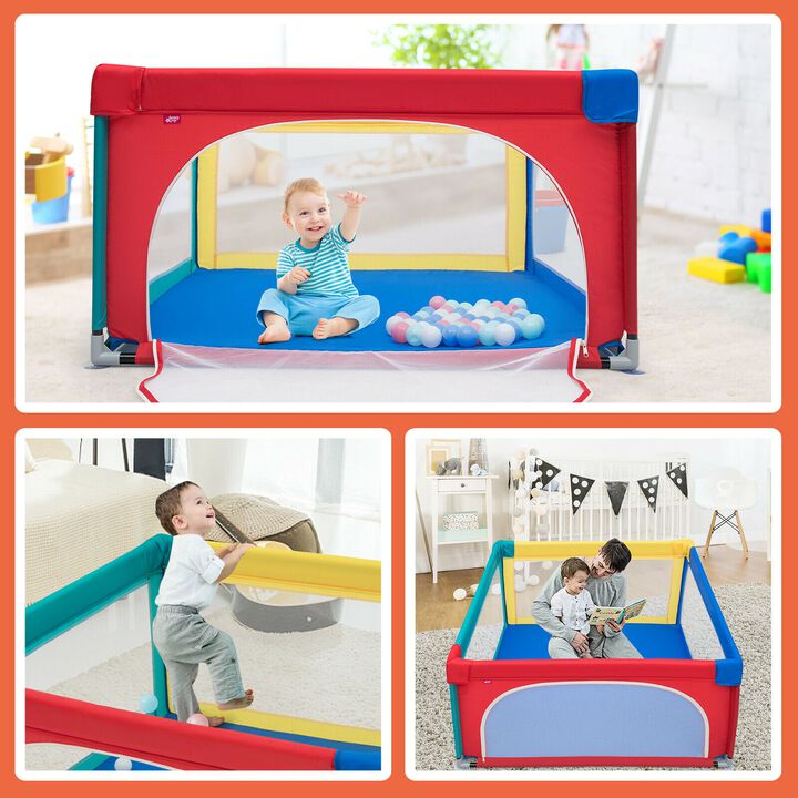 Large Safety Play Center Yard with 50 Balls for Baby Infant