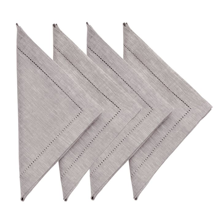 Solino Home 100% Pure Linen Cloth Napkins 20 x 20 Inch Set of 4 Dinner Napkins | Milan