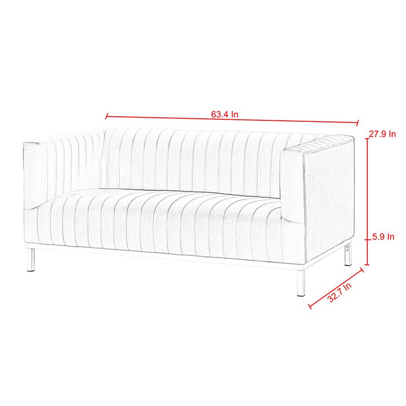 Inspired Home Jay Velvet Loveseat