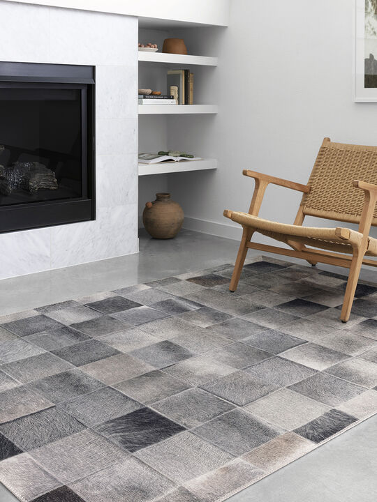 Maddox MAD06 Charcoal/Grey 3'6" x 5'6" Rug